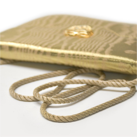 ANTONIO SCEPI Gold Lamé Evening Shoulder/Clutch Bag - Picture 8 of 8